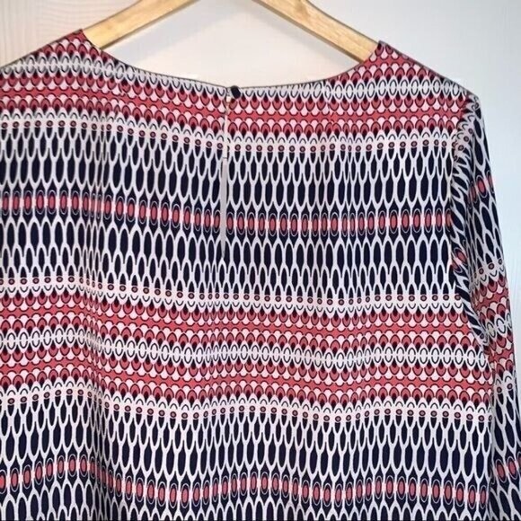 J.Crew Multicolor Abstract Printed 3/4 Sleeved Gallery Shift Dress size 14 - Picture 5 of 5